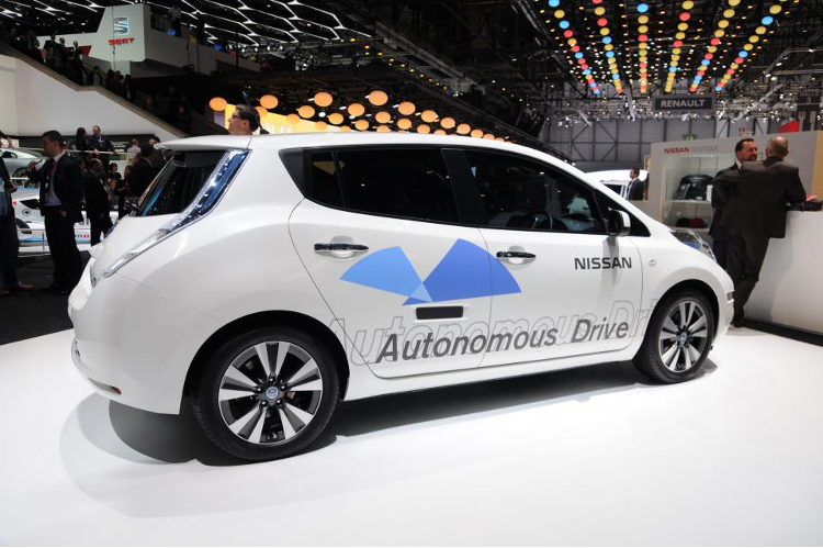 White car: Nissan Autonomous Drive